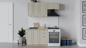 Кухонный гарнитур «Бьянка» длиной 160 см Дуб крафт золотой/Дуб ваниль в Советском - sovetskij.mebel-tymen.ru | фото