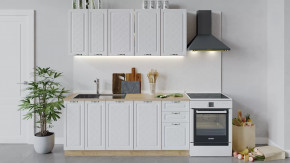 Кухонный гарнитур «Бьянка» длиной 180 см Дуб крафт золотой/Дуб белый в Советском - sovetskij.mebel-tymen.ru | фото