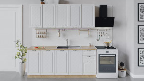 Кухонный гарнитур «Бьянка» длиной 200 см Дуб крафт золотой/Дуб белый в Советском - sovetskij.mebel-tymen.ru | фото