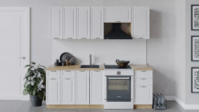 Кухонный гарнитур «Бьянка» длиной 220 см Дуб крафт золотой/Дуб белый в Советском - sovetskij.mebel-tymen.ru | фото