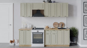 Кухонный гарнитур «Бьянка» длиной 240 см Дуб крафт золотой/Дуб ваниль в Советском - sovetskij.mebel-tymen.ru | фото