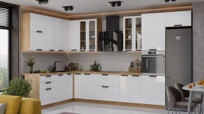 Кухонный гарнитур «Детройт» №20 Дуб Крафт золотой, Белый глянец в Советском - sovetskij.mebel-tymen.ru | фото