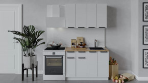 Кухонный гарнитур «Детройт» длиной 120 см Белый/Белый глянец в Советском - sovetskij.mebel-tymen.ru | фото