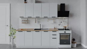 Кухонный гарнитур «Детройт» длиной 200 см Белый/Белый глянец в Советском - sovetskij.mebel-tymen.ru | фото