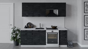 Кухонный гарнитур «Детройт» длиной 220 см Белый/Угольный Камень в Советском - sovetskij.mebel-tymen.ru | фото