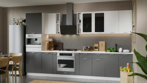 Кухонный гарнитур «Габриэлла» №12 Белый/Сноу/Титан в Советском - sovetskij.mebel-tymen.ru | фото