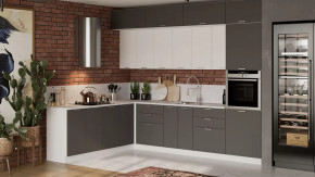 Кухонный гарнитур «Габриэлла» №15 Белый, Сноу, Титан в Советском - sovetskij.mebel-tymen.ru | фото