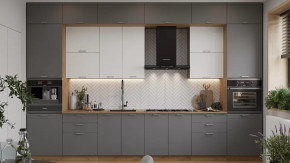 Кухонный гарнитур «Габриэлла» №27 Дуб Крафт золотой, Сноу, Титан в Советском - sovetskij.mebel-tymen.ru | фото