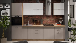 Кухонный гарнитур «Габриэлла» №9 Дуб крафт золотой/Сноу/Муссон в Советском - sovetskij.mebel-tymen.ru | фото