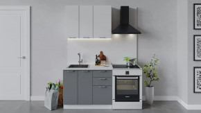 Кухонный гарнитур «Габриэлла» длиной 100 см Белый/Сноу/Титан в Советском - sovetskij.mebel-tymen.ru | фото