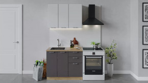 Кухонный гарнитур «Габриэлла» длиной 100 см Дуб крафт золотой/Сноу/Муссон в Советском - sovetskij.mebel-tymen.ru | фото