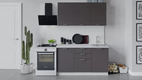 Кухонный гарнитур «Габриэлла» длиной 150 см Белый/Муссон в Советском - sovetskij.mebel-tymen.ru | фото