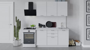 Кухонный гарнитур «Габриэлла» длиной 150 см Белый/Сноу в Советском - sovetskij.mebel-tymen.ru | фото