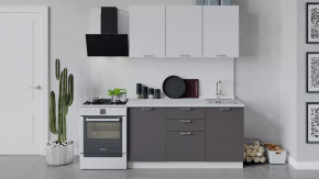 Кухонный гарнитур «Габриэлла» длиной 150 см Белый/Сноу/Муссон в Советском - sovetskij.mebel-tymen.ru | фото