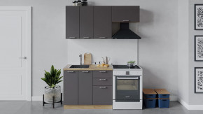 Кухонный гарнитур «Габриэлла» длиной 160 см Дуб крафт золотой/Муссон в Советском - sovetskij.mebel-tymen.ru | фото