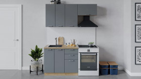 Кухонный гарнитур «Габриэлла» длиной 160 см Дуб крафт золотой/Титан в Советском - sovetskij.mebel-tymen.ru | фото