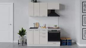 Кухонный гарнитур «Габриэлла» длиной 160 см со шкафом НБ Белый/Крем в Советском - sovetskij.mebel-tymen.ru | фото