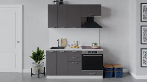 Кухонный гарнитур «Габриэлла» длиной 160 см со шкафом НБ Белый/Муссон в Советском - sovetskij.mebel-tymen.ru | фото