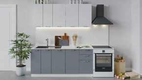 Кухонный гарнитур «Габриэлла» длиной 180 см Белый/Сноу/Титан в Советском - sovetskij.mebel-tymen.ru | фото