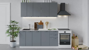 Кухонный гарнитур «Габриэлла» длиной 180 см Белый/Титан в Советском - sovetskij.mebel-tymen.ru | фото