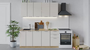 Кухонный гарнитур «Габриэлла» длиной 180 см Дуб крафт золотой/Крем в Советском - sovetskij.mebel-tymen.ru | фото