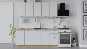 Кухонный гарнитур «Габриэлла» длиной 200 см Дуб крафт золотой/Сноу в Советском - sovetskij.mebel-tymen.ru | фото