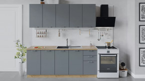 Кухонный гарнитур «Габриэлла» длиной 200 см Дуб крафт золотой/Титан в Советском - sovetskij.mebel-tymen.ru | фото