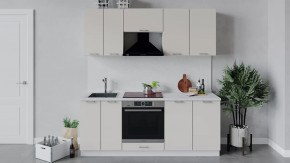 Кухонный гарнитур «Габриэлла» длиной 200 см со шкафом НБ Белый/Крем в Советском - sovetskij.mebel-tymen.ru | фото