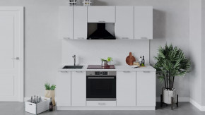 Кухонный гарнитур «Габриэлла» длиной 200 см со шкафом НБ Белый/Сноу в Советском - sovetskij.mebel-tymen.ru | фото