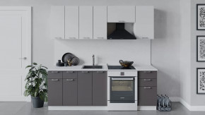 Кухонный гарнитур «Габриэлла» длиной 220 см Белый/Сноу/Муссон в Советском - sovetskij.mebel-tymen.ru | фото