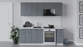 Кухонный гарнитур «Габриэлла» длиной 220 см Белый/Титан в Советском - sovetskij.mebel-tymen.ru | фото