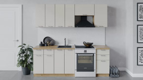 Кухонный гарнитур «Габриэлла» длиной 220 см Дуб крафт золотой/Крем в Советском - sovetskij.mebel-tymen.ru | фото