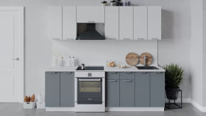 Кухонный гарнитур «Габриэлла» длиной 240 см Белый/Сноу/Титан в Советском - sovetskij.mebel-tymen.ru | фото