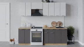 Кухонный гарнитур «Габриэлла» длиной 240 см Дуб крафт золотой/Сноу/Муссон в Советском - sovetskij.mebel-tymen.ru | фото