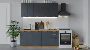 Кухонный гарнитур «Гранита» длиной 180 см Дуб крафт золотой/Бетон графит в Советском - sovetskij.mebel-tymen.ru | фото