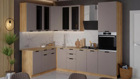 Кухонный гарнитур «Гренада» №16 Дуб Крафт золотой, Холст латте в Советском - sovetskij.mebel-tymen.ru | фото