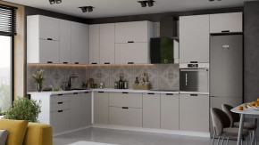 Кухонный гарнитур «Гренада» №18 Белый, Холст мокко в Советском - sovetskij.mebel-tymen.ru | фото