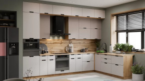 Кухонный гарнитур «Гренада» №24 Дуб Крафт золотой, Холст мокко, Холст латте в Советском - sovetskij.mebel-tymen.ru | фото