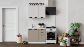 Кухонный гарнитур «Гренада» стандартный Белый, Холст латте, Холст мокко в Советском - sovetskij.mebel-tymen.ru | фото