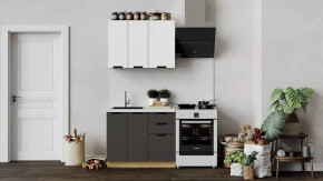 Кухонный гарнитур «Гренада» стандартный Дуб Крафт золотой, Холст Вулкан, Холст Белый в Советском - sovetskij.mebel-tymen.ru | фото