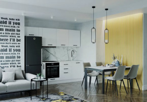 Кухонный гарнитур Жемчуг-2550 столешница 26 мм в Советском - sovetskij.mebel-tymen.ru | фото