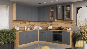 Кухонный гарнитур «Кимберли» №14 Дуб Крафт золотой, Титан в Советском - sovetskij.mebel-tymen.ru | фото