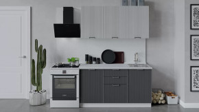 Кухонный гарнитур «Кимберли» длиной 150 см Белый, Сноу, Титан в Советском - sovetskij.mebel-tymen.ru | фото