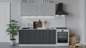 Кухонный гарнитур «Кимберли» длиной 180 см Белый, Сноу, Титан в Советском - sovetskij.mebel-tymen.ru | фото