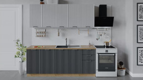 Кухонный гарнитур «Кимберли» длиной 200 см Дуб Крафт золотой, Сноу, Титан в Советском - sovetskij.mebel-tymen.ru | фото