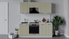 Кухонный гарнитур «Кимберли» длиной 200 см со шкафом НБ Белый, Крем в Советском - sovetskij.mebel-tymen.ru | фото