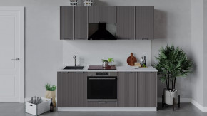 Кухонный гарнитур «Кимберли» длиной 200 см со шкафом НБ Белый, Муссон в Советском - sovetskij.mebel-tymen.ru | фото