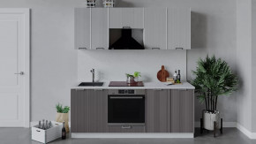 Кухонный гарнитур «Кимберли» длиной 200 см со шкафом НБ Белый, Сноу, Муссон в Советском - sovetskij.mebel-tymen.ru | фото