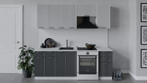 Кухонный гарнитур «Кимберли» длиной 220 см Белый, Сноу, Титан в Советском - sovetskij.mebel-tymen.ru | фото