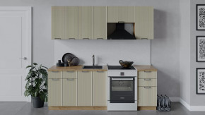 Кухонный гарнитур «Кимберли» длиной 220 см Дуб Крафт золотой, Крем в Советском - sovetskij.mebel-tymen.ru | фото